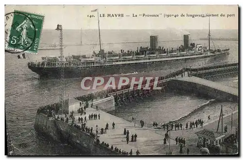 Cartes postales Bateau Paquebot Le Havre La Provence