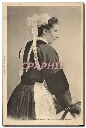 Cartes postales Folklore Jeune fille de Faouet