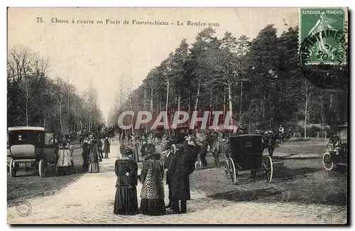 Ansichtskarte AK Chasse a courre en Foret de Fontainebleau Le rendez vous