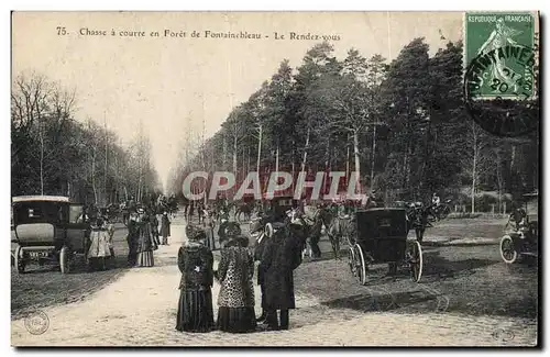 Cartes postales Chasse a courre en Foret de Fontainebleau Le rendez vous