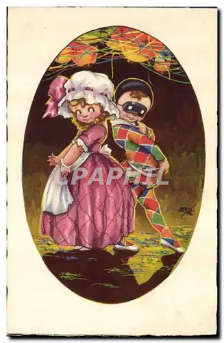 Ansichtskarte AK Fantaisie Illustrateur Enfants Pierrot