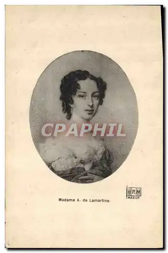 Cartes postales Madame A de Lamartine
