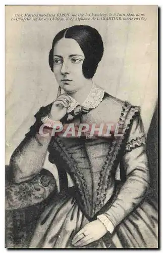 Cartes postales Lamartine Marie Anne Elisa Birch mariee a Chambery