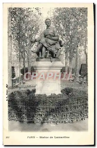 Cartes postales Paris Statue de Lamartine