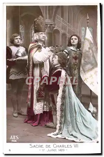 Cartes postales Jeanne d&#39Arc Sacre de Charles VII