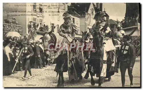 Cartes postales Fetes de Jeanne d'Arc Compiegne Marquis de Blacas Montrichard Leroy TOP