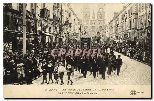 Ansichtskarte AK Orleans Les Fetes de Jeanne d&#39Arc du 8 Mai La procession Les societes