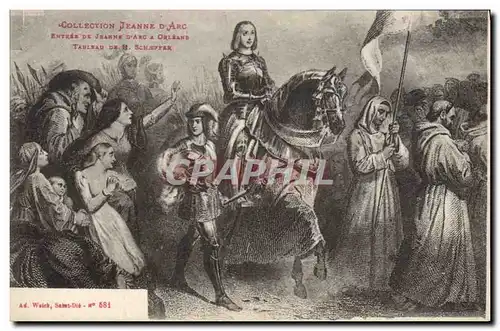 Cartes postales Jeanne d&#39Arc Entree a Orleans Schaefer