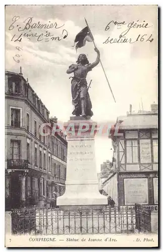 Cartes postales Compiegne Statue de Jeanne d&#39Arc