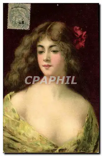 Cartes postales Fantaisie Illustrateur Asti Femme