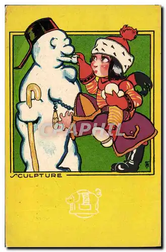 Cartes postales Fantaisie Bonhomme de neige Enfant Chaussures Raoul Rue de Noailles Marseille