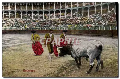 Ansichtskarte AK Corrida Course de taureaux Estocada