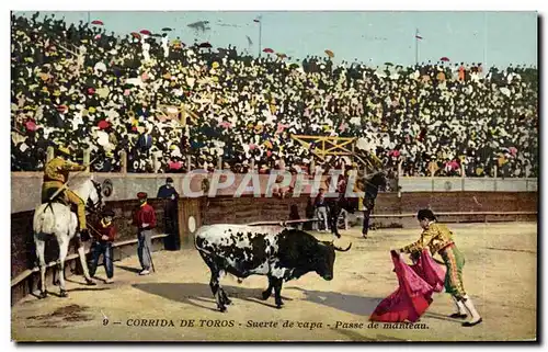 Ansichtskarte AK Corrida Course de taureaux Suerte de capa