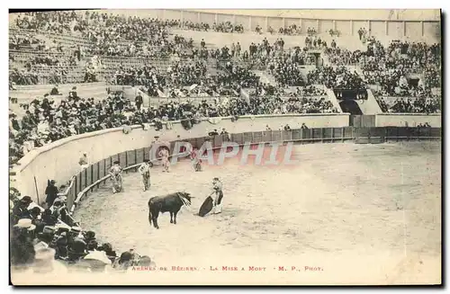 Ansichtskarte AK Corrida Course de taureaux Arenes de Beziers La mise a mort