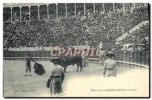 Cartes postales Corrida Course de taureaux Algabeno entrando a matar