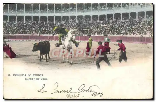 Ansichtskarte AK Corrida Course de taureaux Corrida de Toros Suerte de Vara