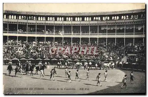 Cartes postales Corrida Course de taureaux Corrida de Toros Salida de la cuadrilla