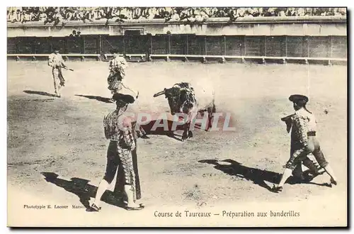 Cartes postales Corrida Course de taureaux Preparation aux banderilles