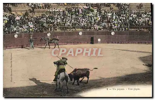 Ansichtskarte AK Corrida Course de taureaux Une pique