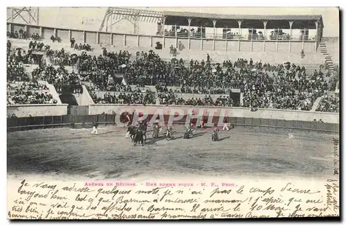 Ansichtskarte AK Corrida Course de taureaux Arenes de Beziers Une bonne pique