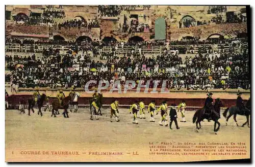 Cartes postales Corrida Course de taureaux Preliminaire