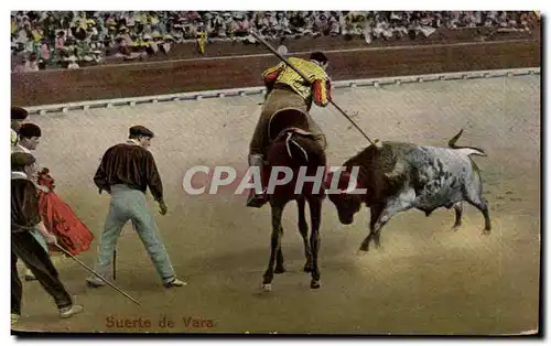 Ansichtskarte AK Corrida Course de taureaux Suerte de Vara