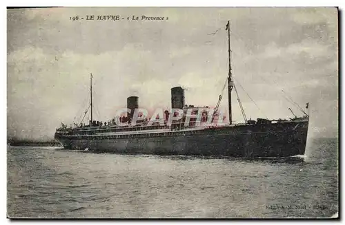 Cartes postales Bateau Paquebot Le Havre La Provence