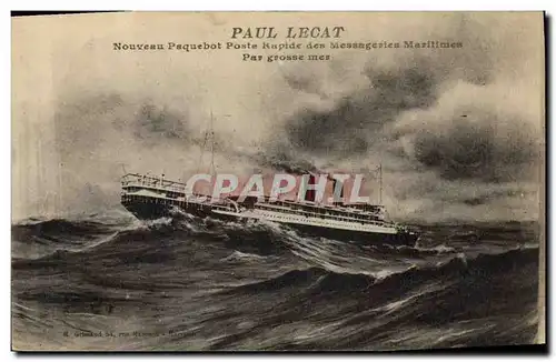 Ansichtskarte AK Bateau Paquebot Poste rapide des Messageries Maritimes Paul Lecat