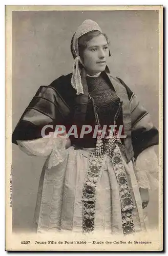 Cartes postales Folklore Jeune fille de Pont L&#39Abbe