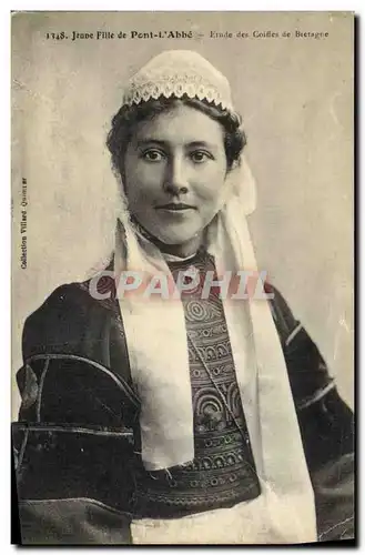 Cartes postales Folklore Jeune fille de Pont L&#39Abbe