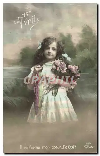 Cartes postales Fantaisie Paques 1er Avril Enfant