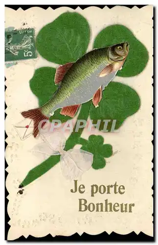 Cartes postales Fantaisie Paques 1er Avril Trefle