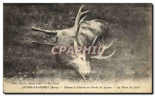 Ansichtskarte AK Chasse a courre en Foret de Lyons La mort du cerf Lyons le Foret