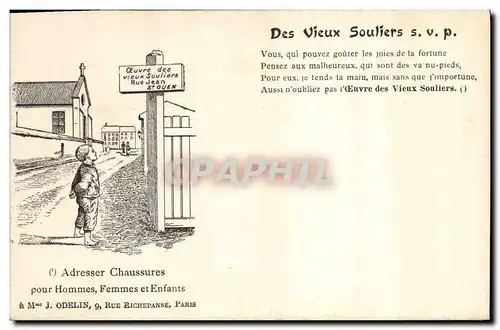 Cartes postales Des vieux souliers Rue St Jean St ouen Chaussures