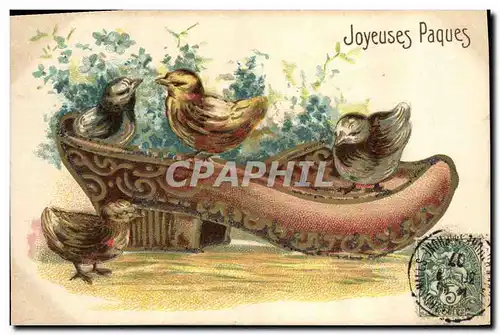 Cartes postales Fantaisie Sabout Poussins Paques