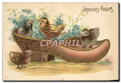 Cartes postales Fantaisie Poussins Sabot