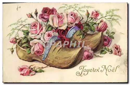 Cartes postales Fantaisie Fleurs Sabot