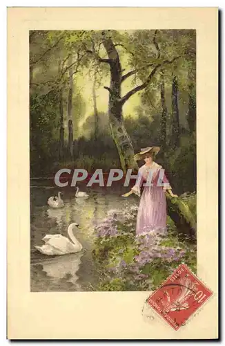 Cartes postales Fantaisie Illustrateur Femme