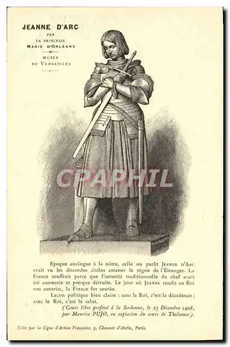 Ansichtskarte AK Jeanne d&#39Arc par la princesse Marie D&#39Orleans Musee de Versailles