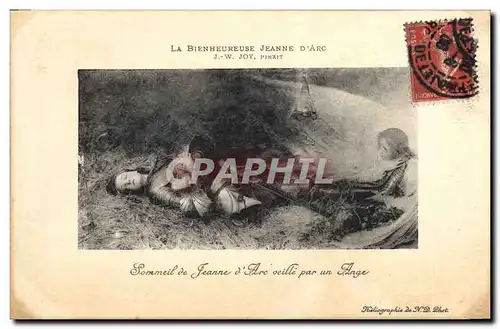 Cartes postales Jeanne d&#39Arc Sommeil de Jeanne d&#39Arc oeille par un ange