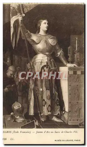 Cartes postales Jeanne d&#39Arc au sacre de Charles VII Musee du Louvre Paris Ingres
