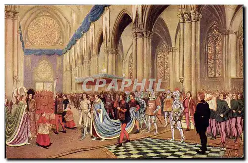 Cartes postales Jeanne d&#39Arc Apres la ceremonie du sacre de Charles VII dans la cathedrale de Reims