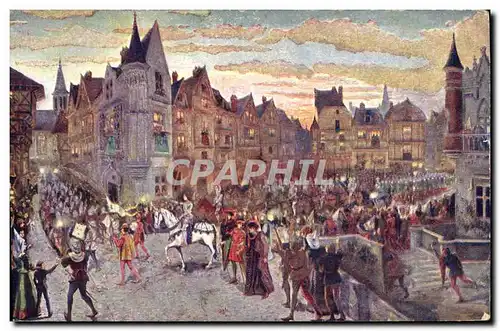 Cartes postales Jeanne d&#39Arc Entree triomphale de Jeanne a Orleans