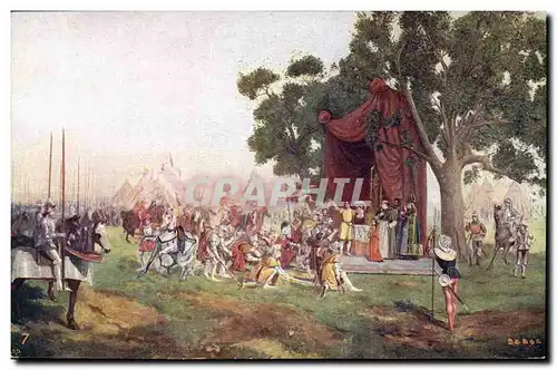 Ansichtskarte AK Jeanne d&#39Arc Apres la victoire messe dite sur le champ de bataille de Patay