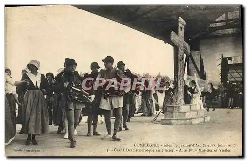 Cartes postales Jeanne d&#39Arc Compiegne Fetes Grand drame heroique en 5 actes Musettes et vielles