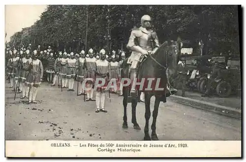 Ansichtskarte AK Orleans Les fetes du 500eme anniversaire de Jeanne d&#39Arc 1929 Cortege historique