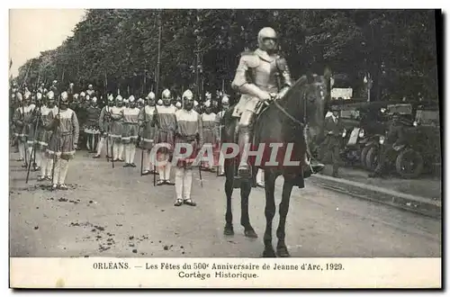 Cartes postales Orleans Les fetes du 500eme anniversaire de Jeanne d&#39Arc 1929 Cortege historique