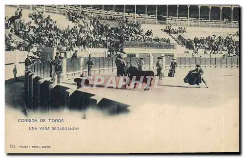 Cartes postales Corrida Course de taureaux Corrida de Toros Una vara recargando