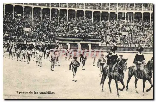 Ansichtskarte AK Corrida Course de taureaux El paseo de las cuadrillas