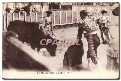 Ansichtskarte AK Corrida Course de taureaux La descabello a pulso